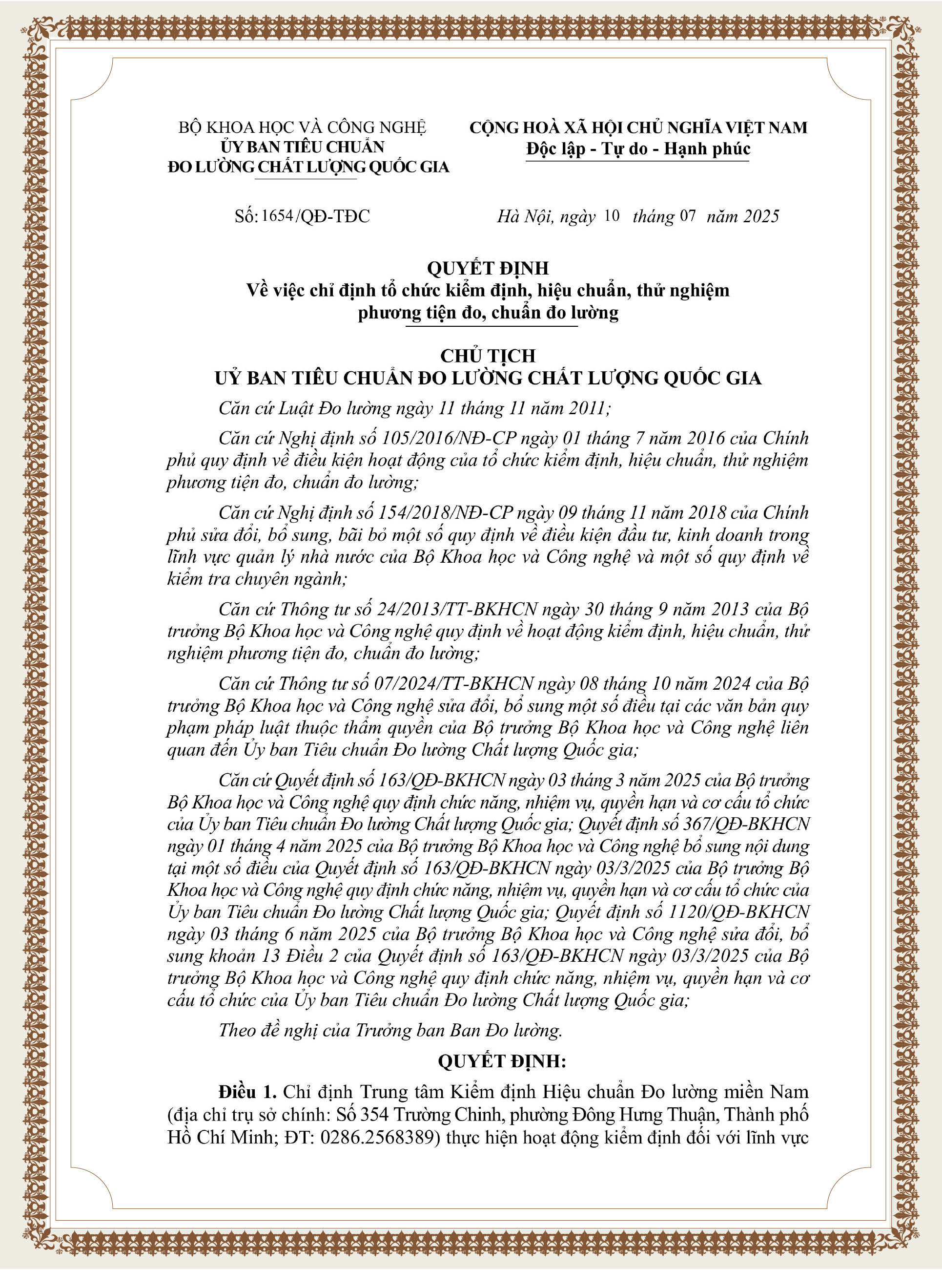 Hiệu chuẩn thiết bị đo lường độ dài